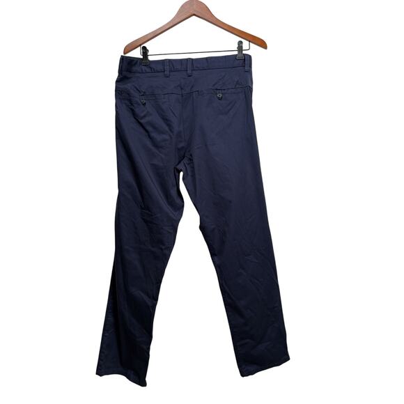 Calvin Klein Men’s Chino Blue Casual Flat‎ Front Pants Slim Fit 36x32 #98 - Picture 1 of 11
